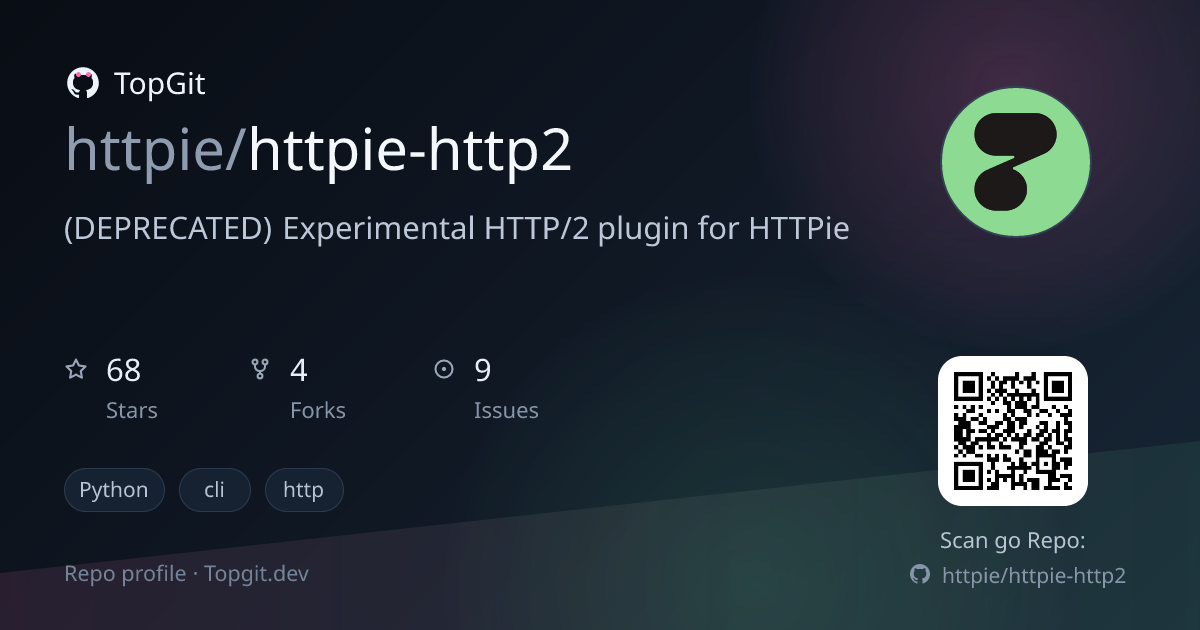 TopGit repo profile image for httpie/httpie-http2