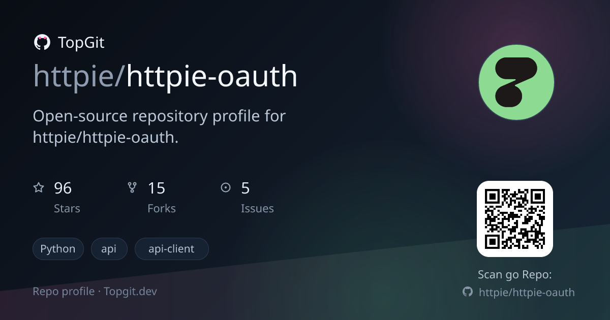 TopGit repo profile image for httpie/httpie-oauth