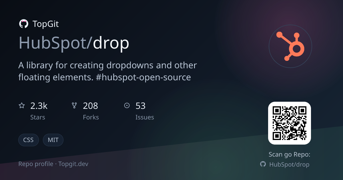 TopGit repo profile image for HubSpot/drop