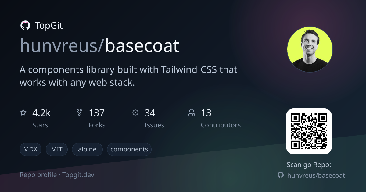 TopGit repo profile image for hunvreus/basecoat