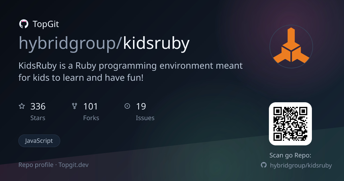 TopGit repo profile image for hybridgroup/kidsruby