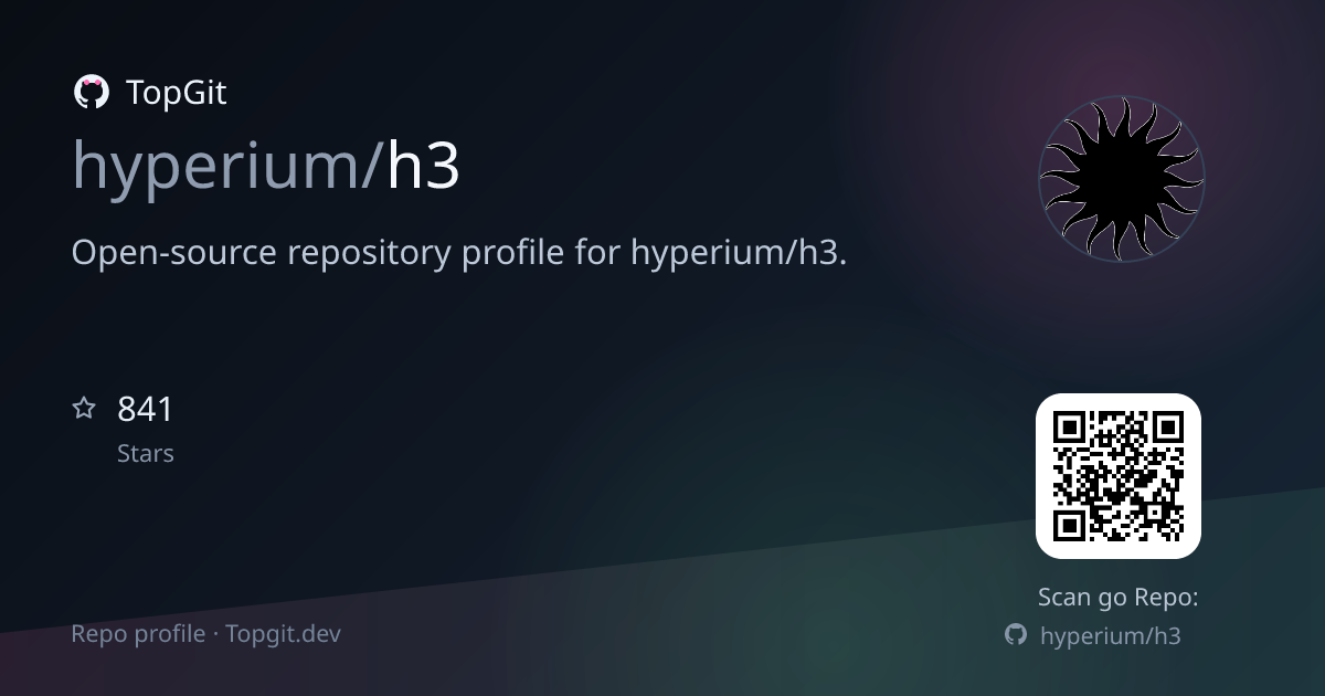 TopGit repo profile image for hyperium/h3