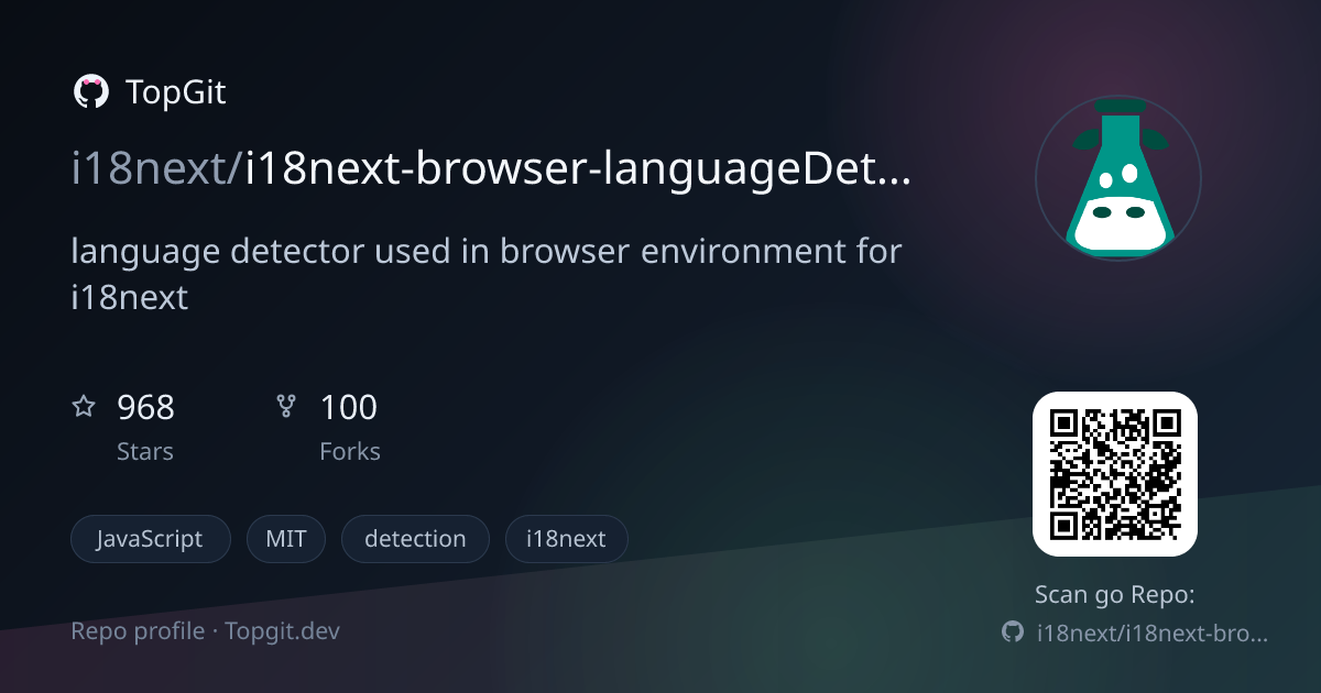 TopGit repo profile image for i18next/i18next-browser-languageDetector