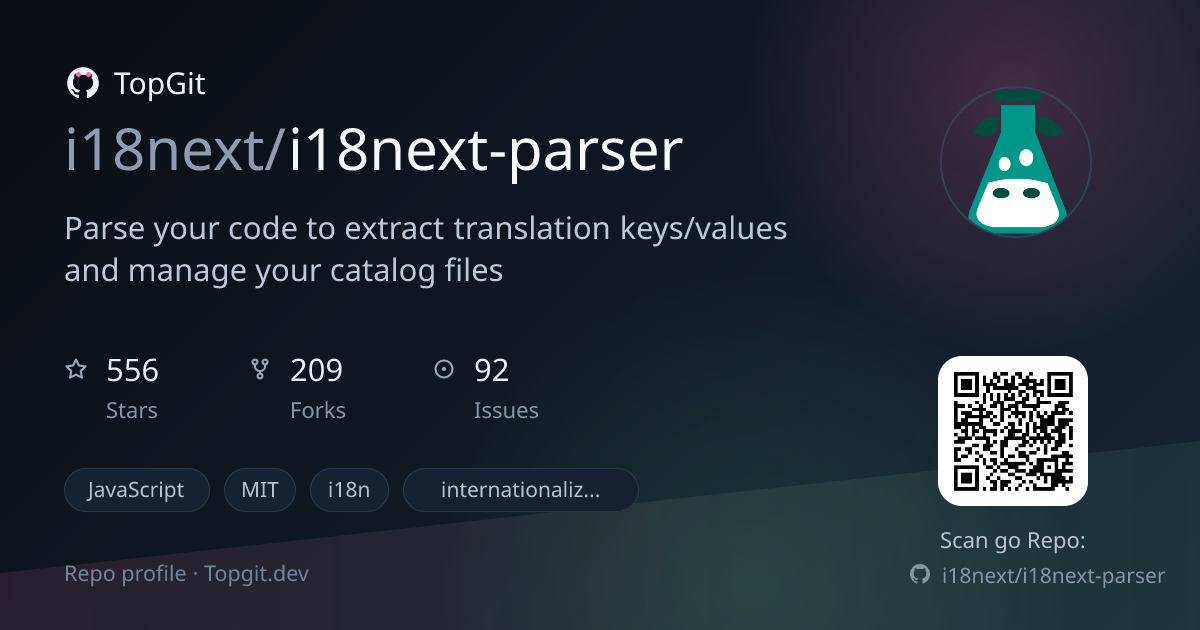 TopGit repo profile image for i18next/i18next-parser
