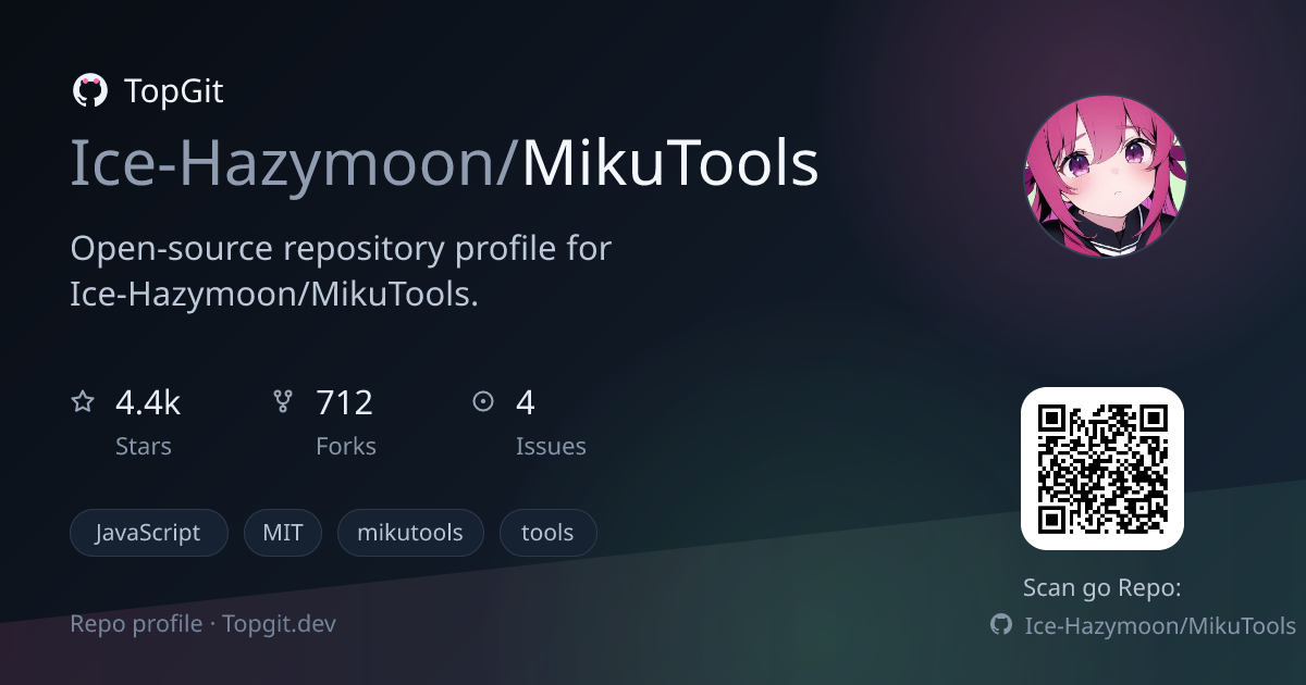 TopGit repo profile image for Ice-Hazymoon/MikuTools