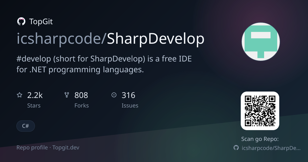 TopGit repo profile image for icsharpcode/SharpDevelop