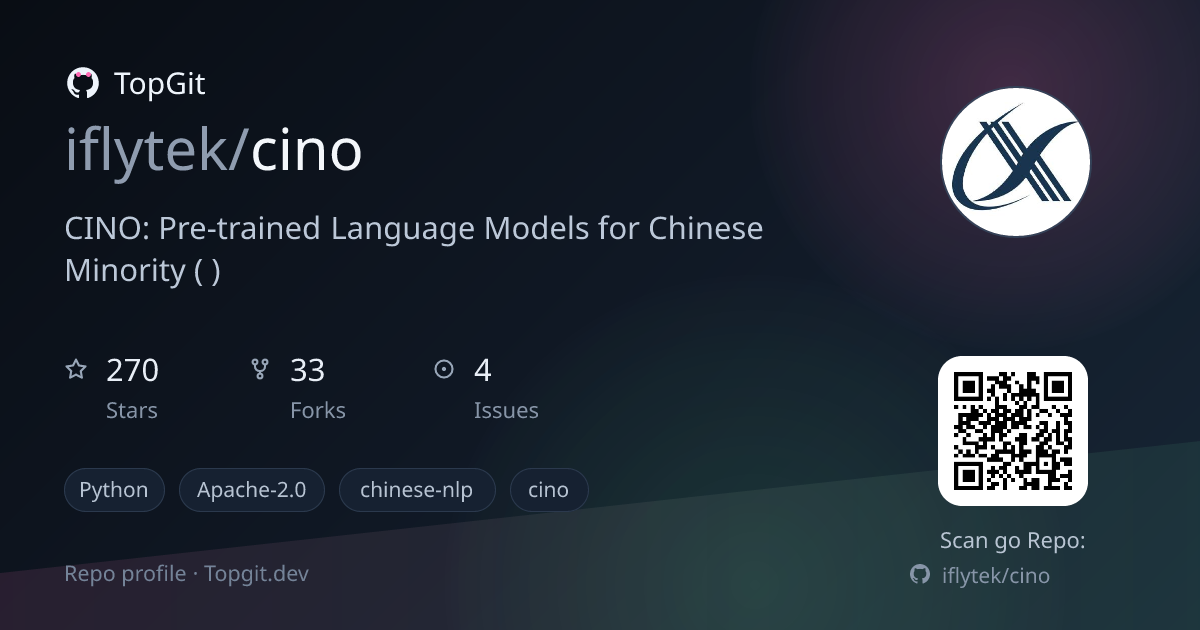 TopGit repo profile image for iflytek/cino