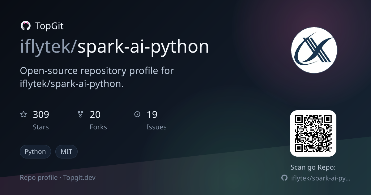 TopGit repo profile image for iflytek/spark-ai-python