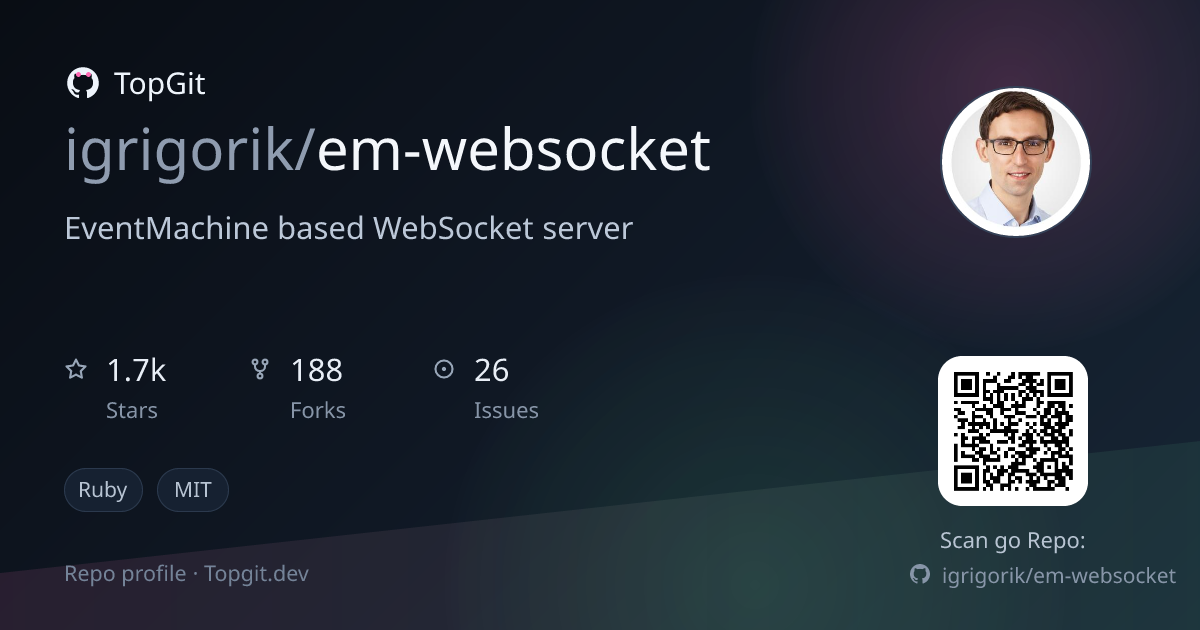 TopGit repo profile image for igrigorik/em-websocket
