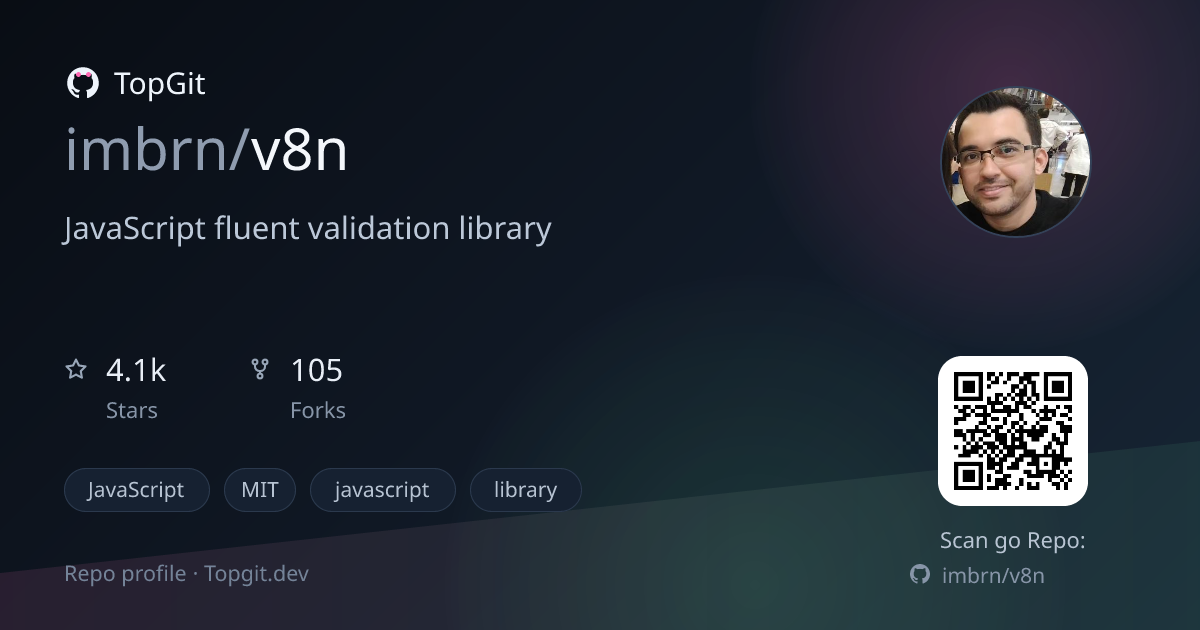 TopGit repo profile image for imbrn/v8n