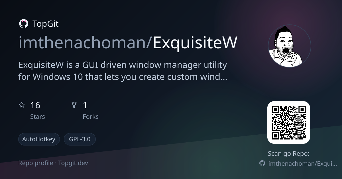 TopGit repo profile image for imthenachoman/ExquisiteW