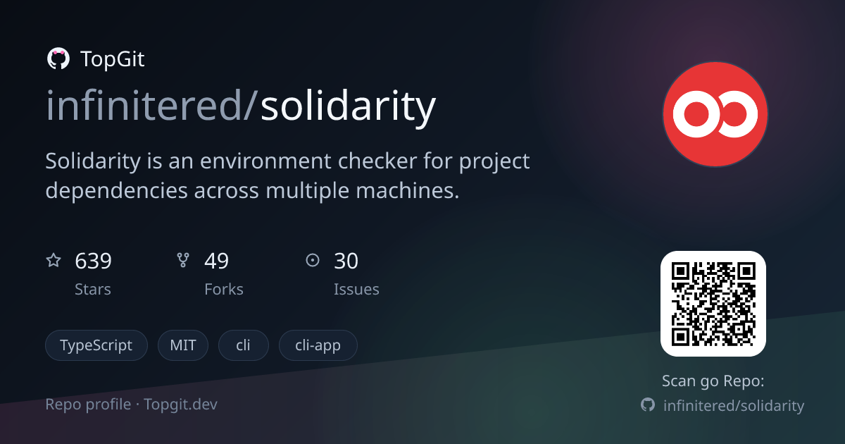 TopGit repo profile image for infinitered/solidarity