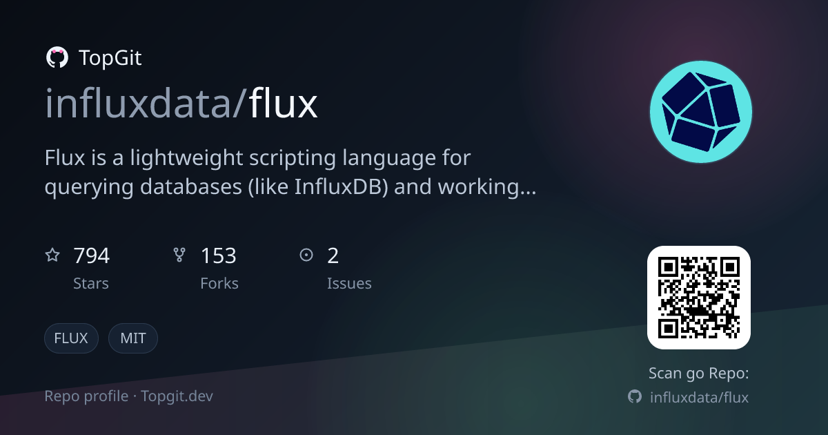 TopGit repo profile image for influxdata/flux