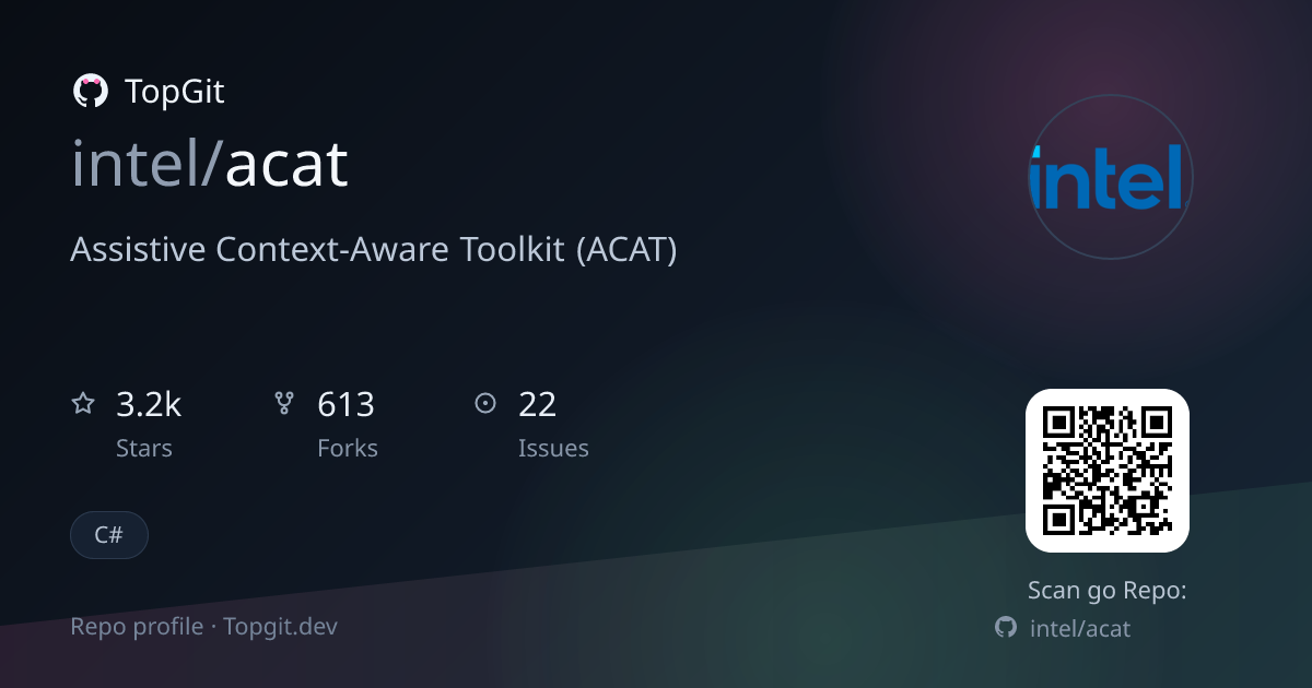 TopGit repo profile image for intel/acat