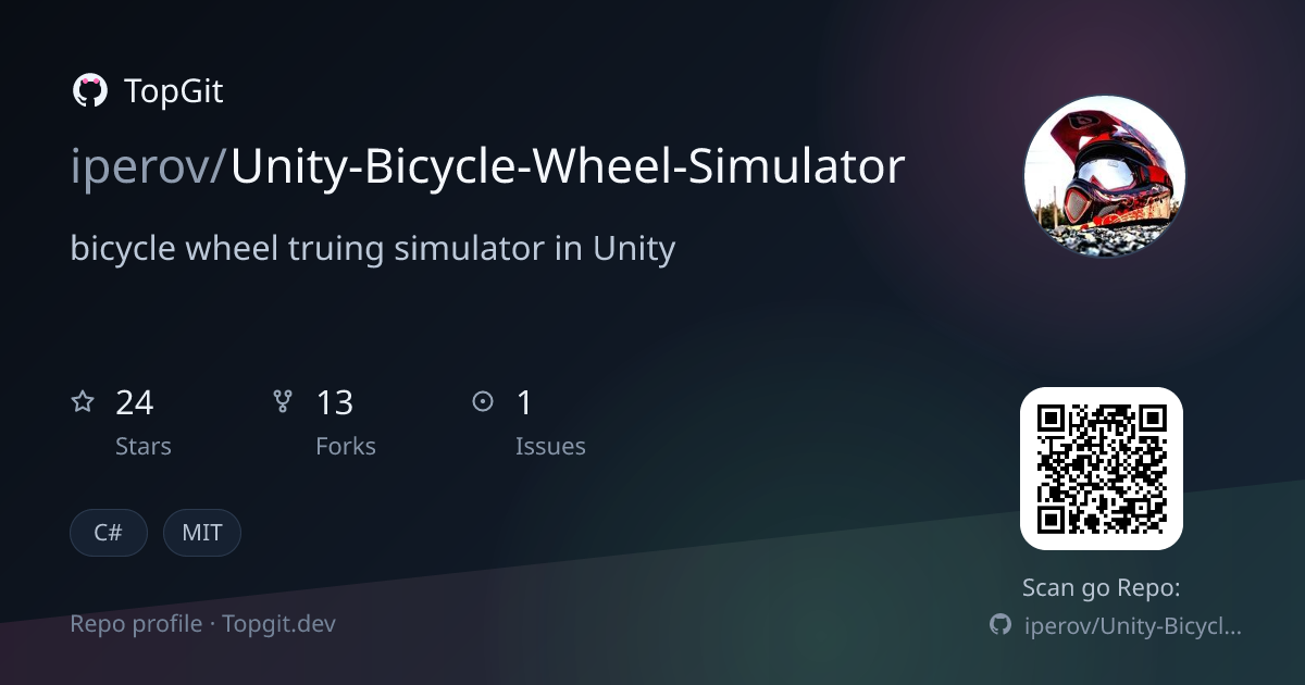 TopGit repo profile image for iperov/Unity-Bicycle-Wheel-Simulator