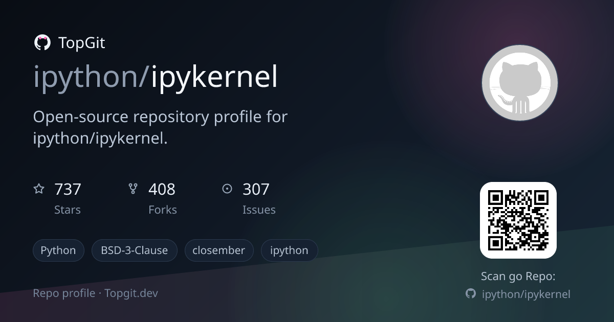 TopGit repo profile image for ipython/ipykernel