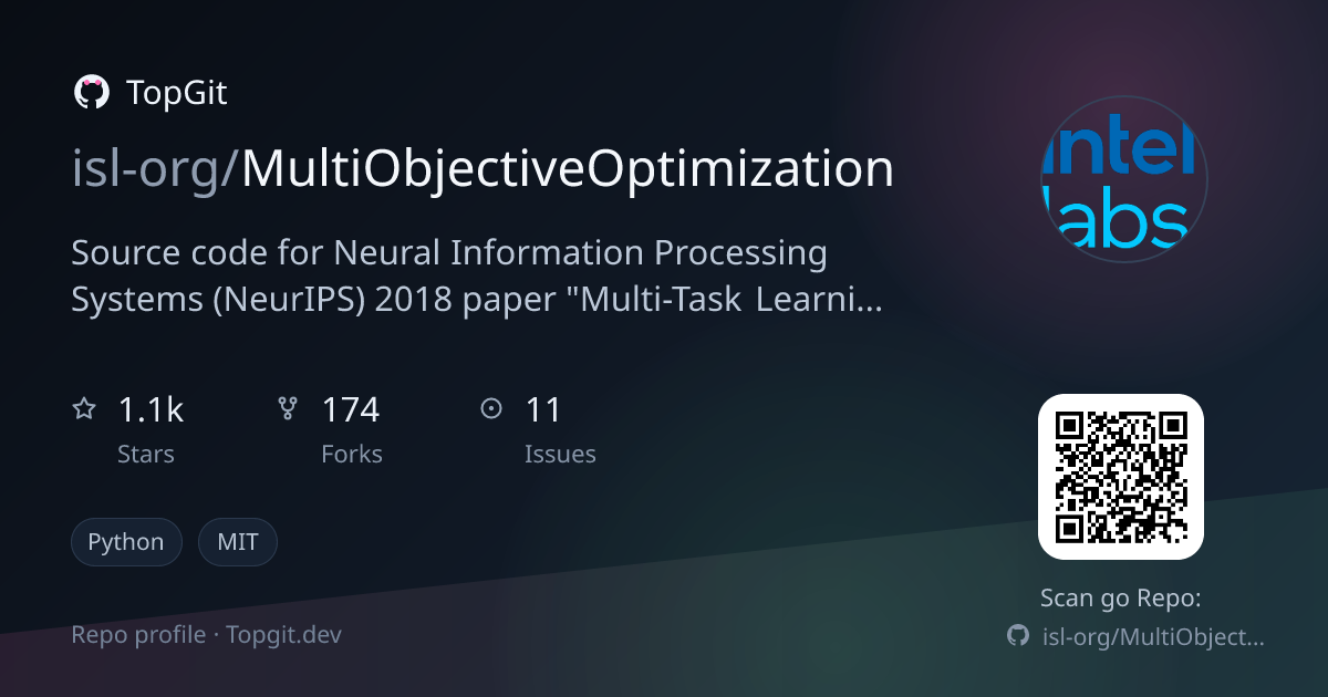 TopGit repo profile image for isl-org/MultiObjectiveOptimization