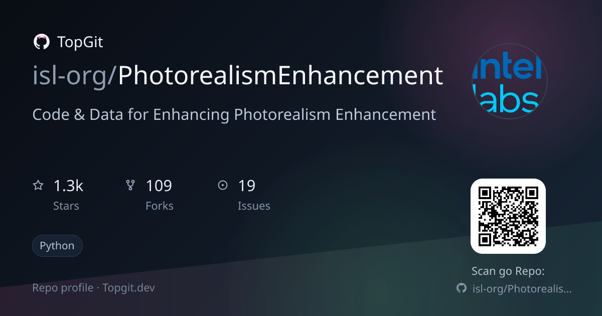TopGit repo profile image for isl-org/PhotorealismEnhancement
