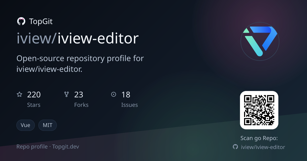 TopGit repo profile image for iview/iview-editor