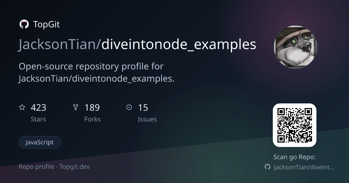 TopGit repo profile image for JacksonTian/diveintonode_examples