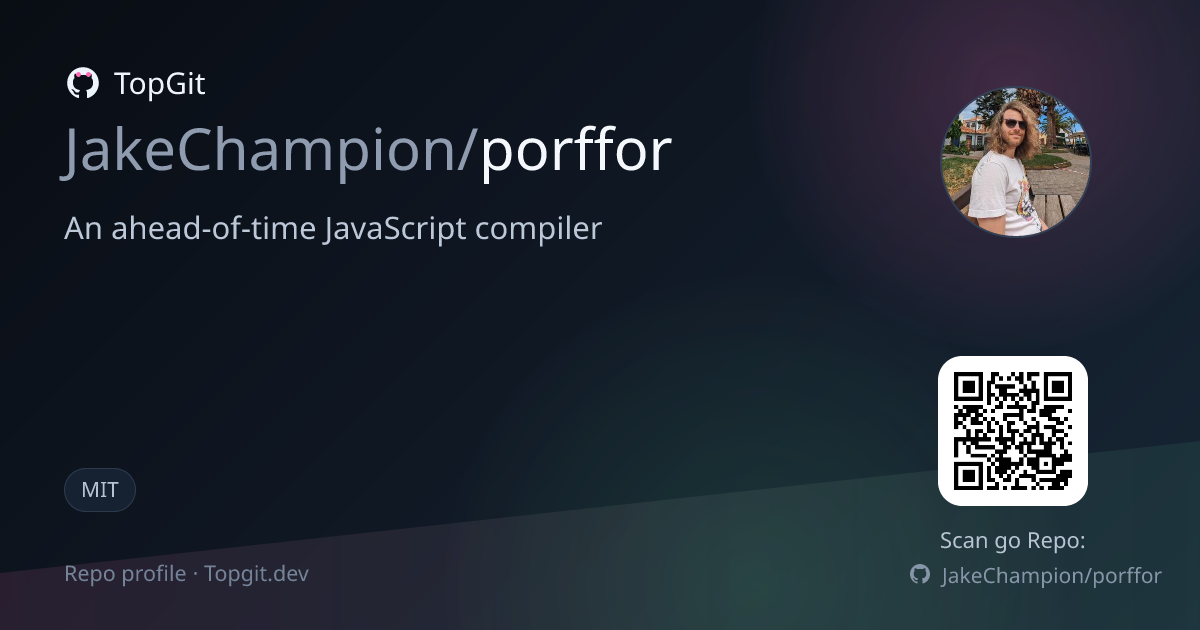 TopGit repo profile image for JakeChampion/porffor