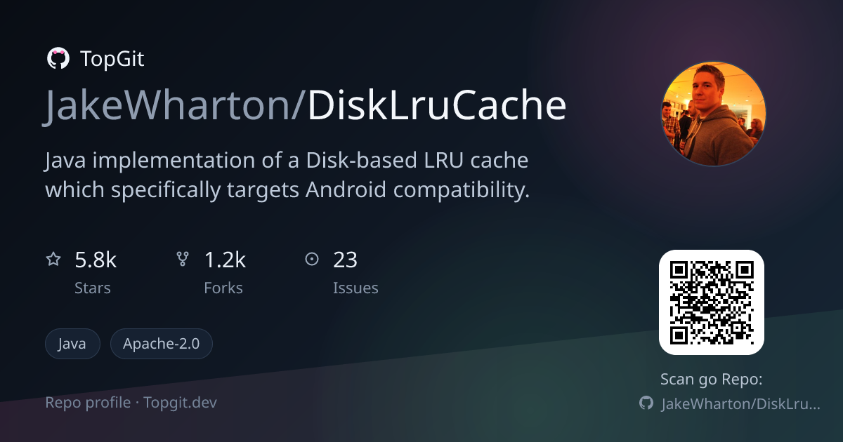TopGit repo profile image for JakeWharton/DiskLruCache