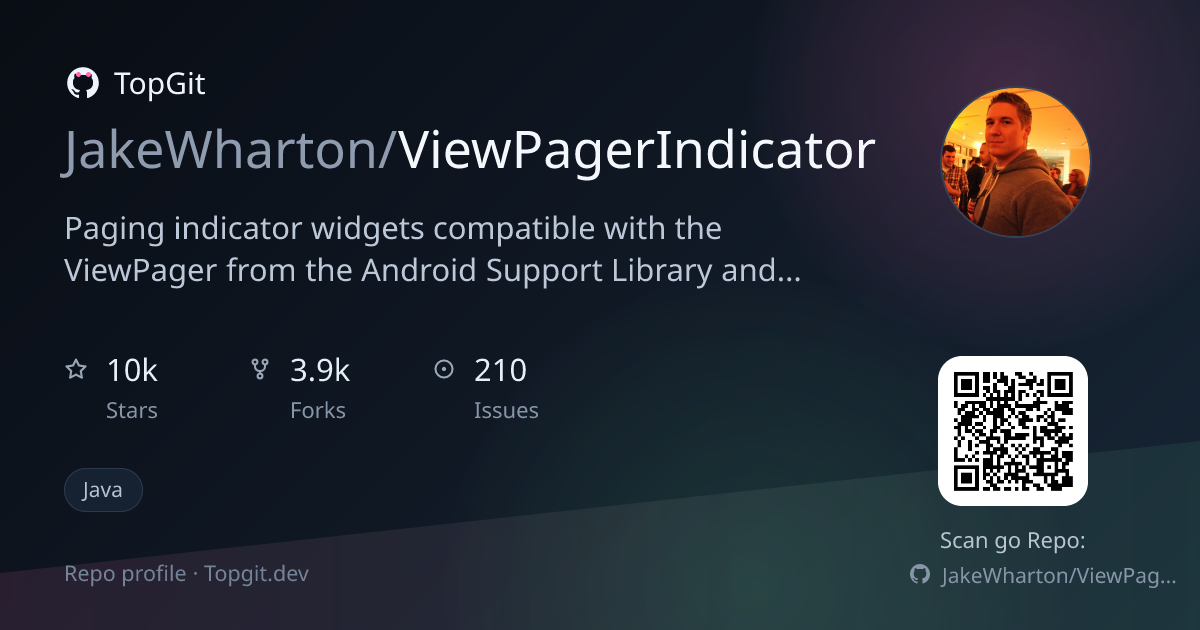 TopGit repo profile image for JakeWharton/ViewPagerIndicator