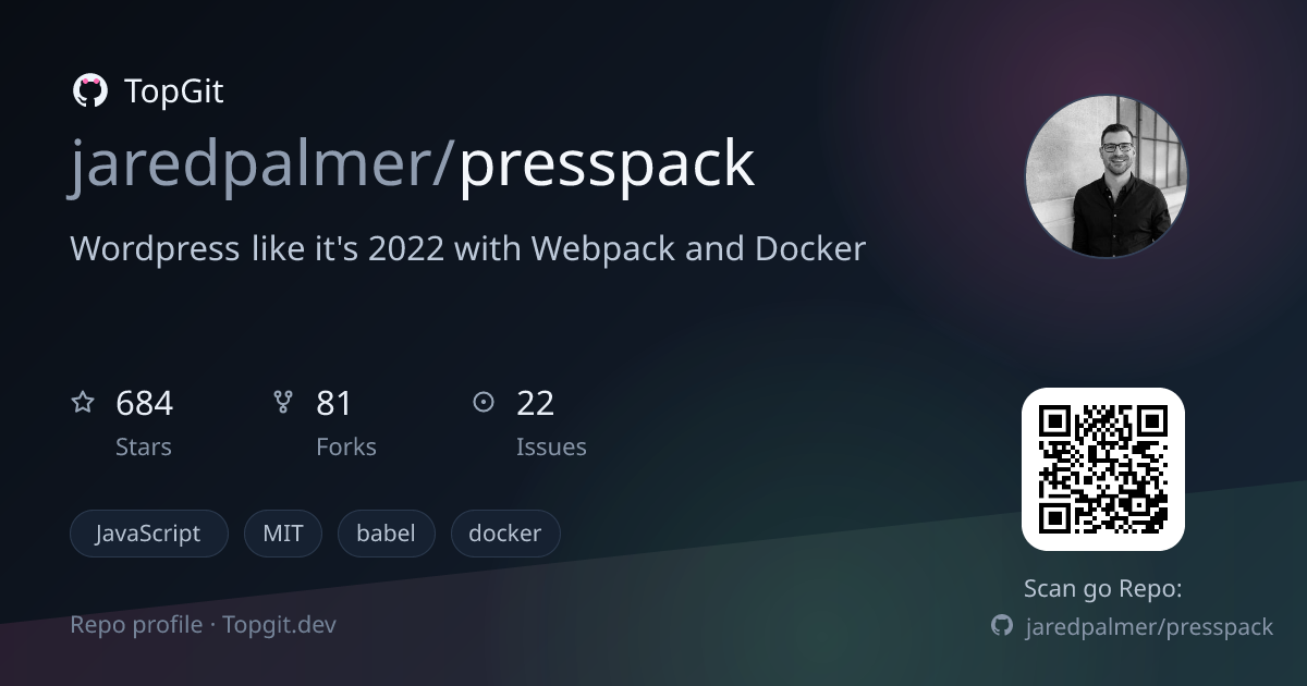 TopGit repo profile image for jaredpalmer/presspack