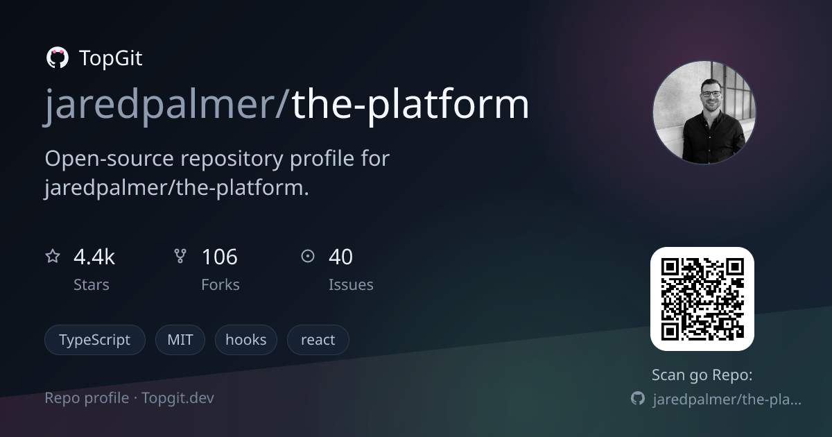 TopGit repo profile image for jaredpalmer/the-platform