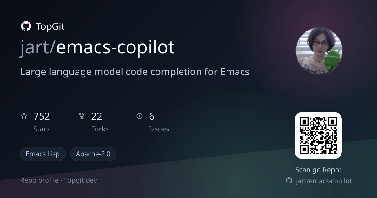 TopGit repo profile image for jart/emacs-copilot