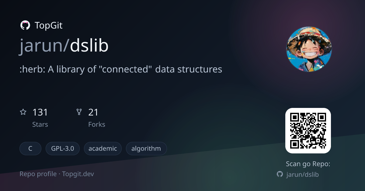 TopGit repo profile image for jarun/dslib