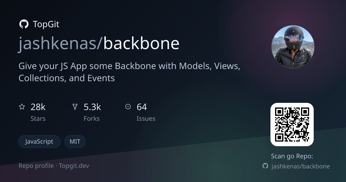 TopGit repo profile image for jashkenas/backbone