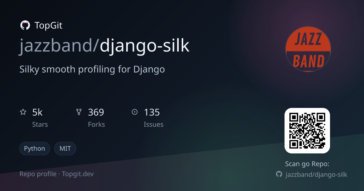 TopGit repo profile image for jazzband/django-silk