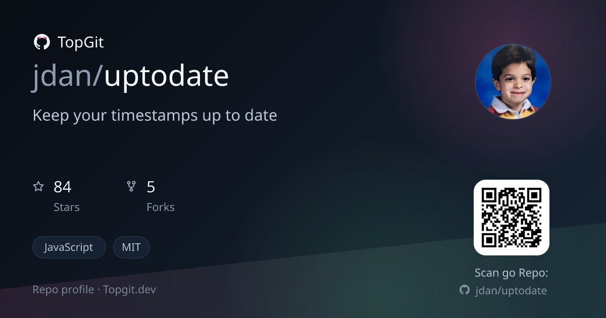 TopGit repo profile image for jdan/uptodate