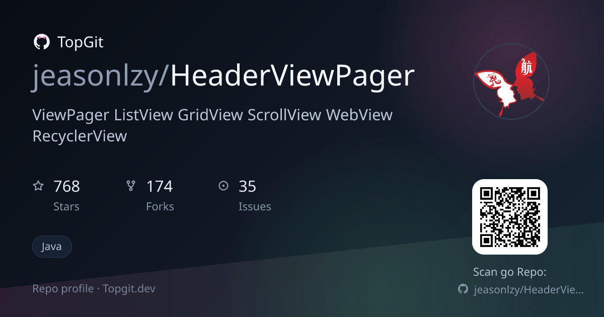 TopGit repo profile image for jeasonlzy/HeaderViewPager