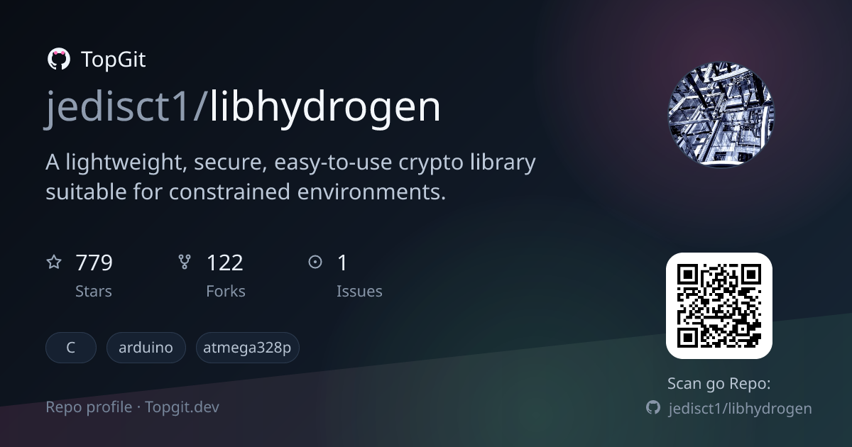 TopGit repo profile image for jedisct1/libhydrogen