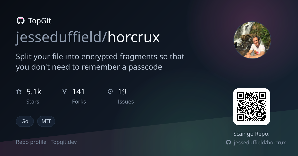 TopGit repo profile image for jesseduffield/horcrux