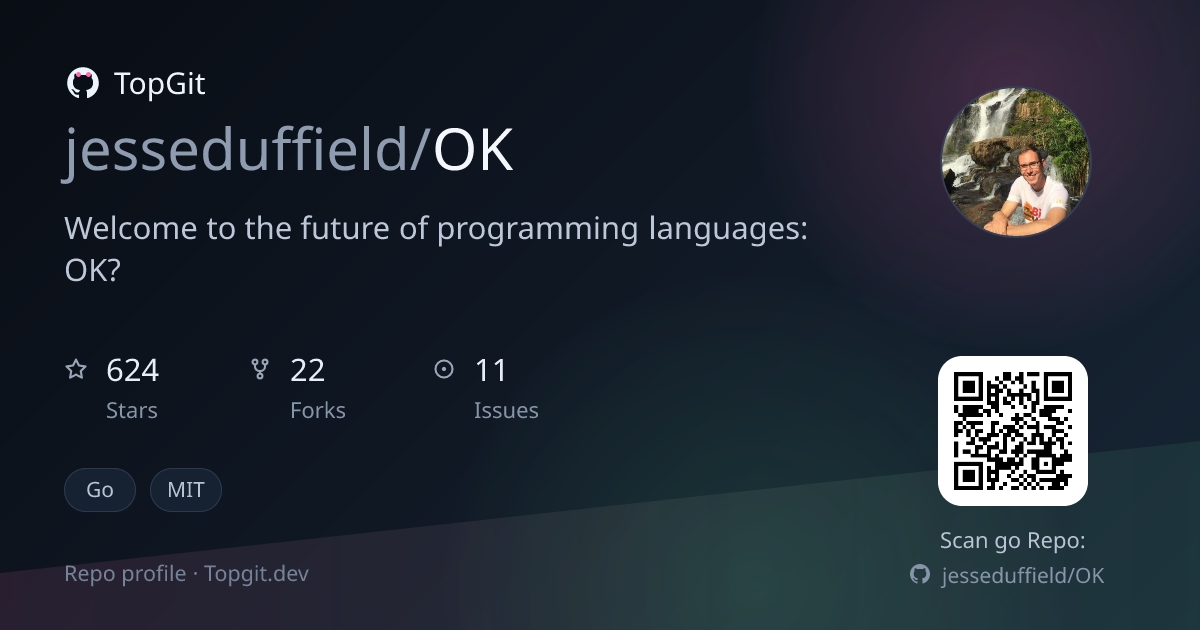 TopGit repo profile image for jesseduffield/OK