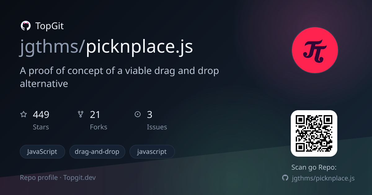 TopGit repo profile image for jgthms/picknplace.js