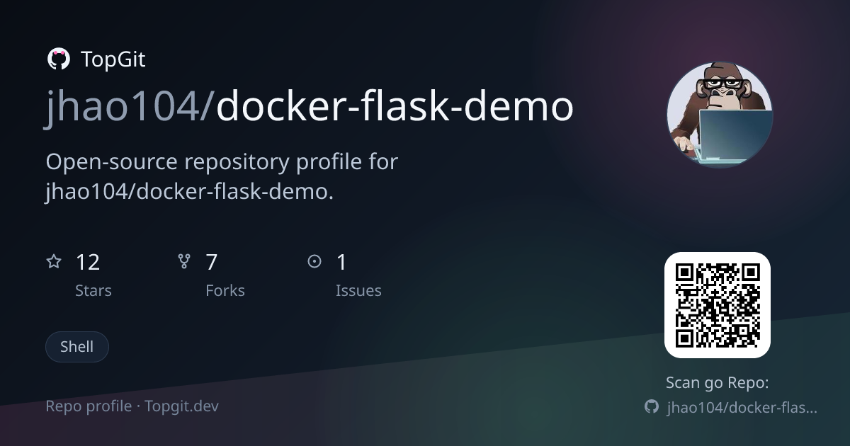 TopGit repo profile image for jhao104/docker-flask-demo