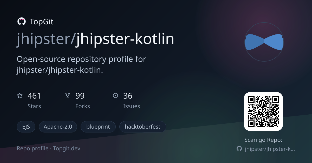 TopGit repo profile image for jhipster/jhipster-kotlin