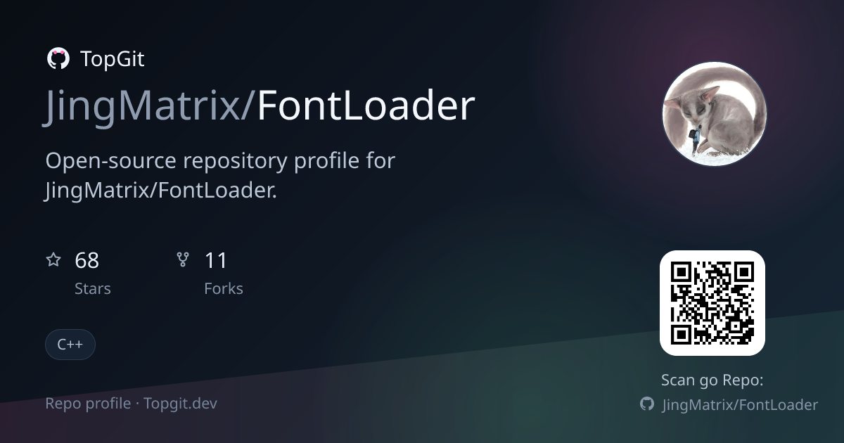 TopGit repo profile image for JingMatrix/FontLoader