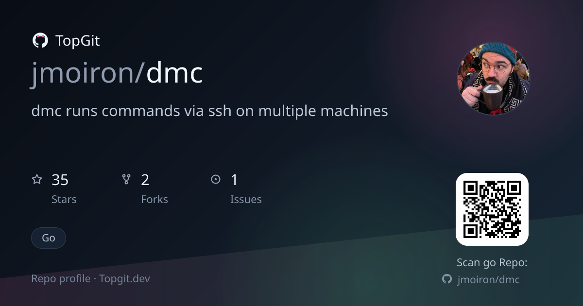 TopGit repo profile image for jmoiron/dmc