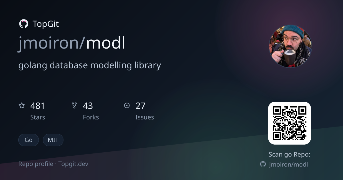 TopGit repo profile image for jmoiron/modl