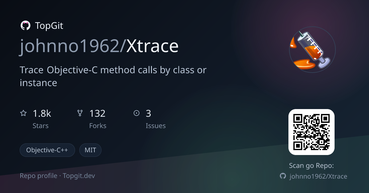 TopGit repo profile image for johnno1962/Xtrace