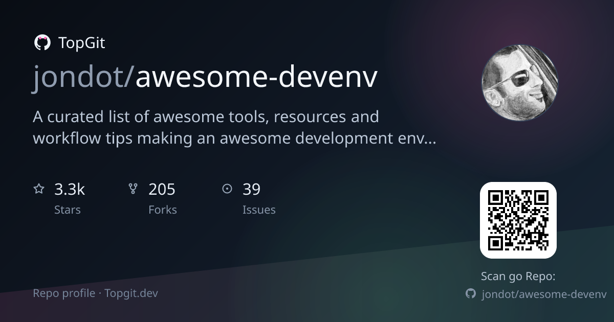 TopGit repo profile image for jondot/awesome-devenv