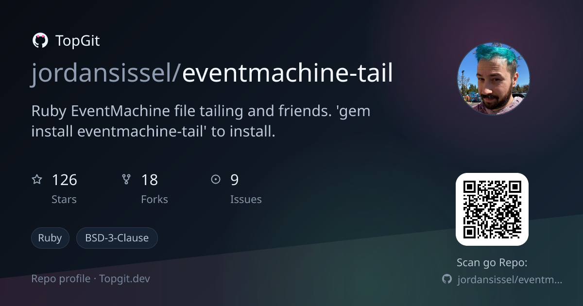 TopGit repo profile image for jordansissel/eventmachine-tail