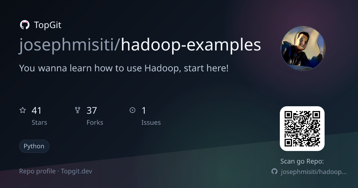 TopGit repo profile image for josephmisiti/hadoop-examples