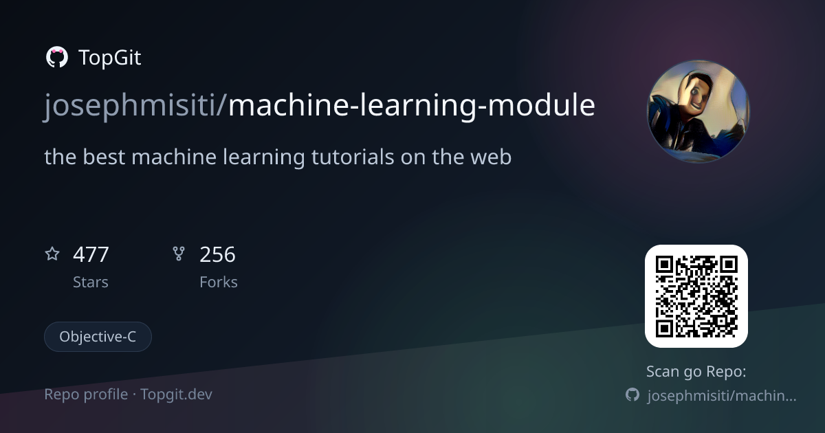 TopGit repo profile image for josephmisiti/machine-learning-module