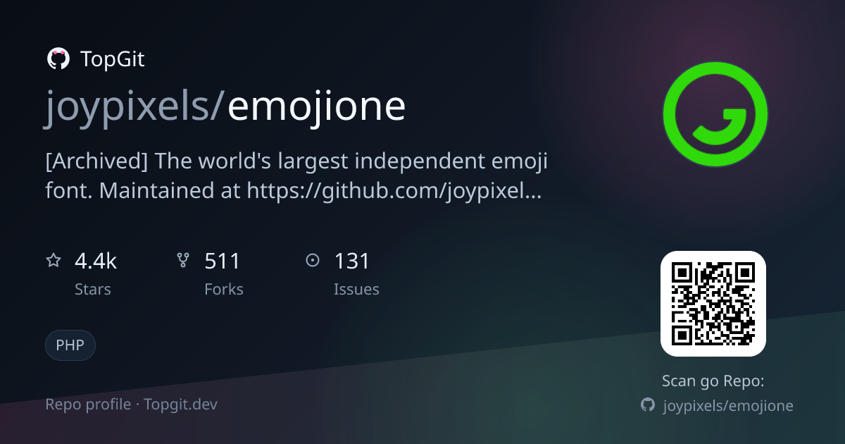 TopGit repo profile image for joypixels/emojione